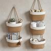 Handwoven Woven Hanging Organizer 3-Tier Wall Mount Storage Bag Cute Wall Hanging Pouch  Entryway