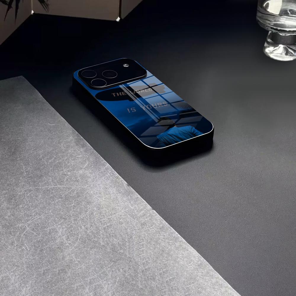 Чехол для телефона Scarface The World Is Yours Закаленное Стекло Для IPhone 17 15 16 14 12 13 11 Pro XS Max Plus Mini Чехол