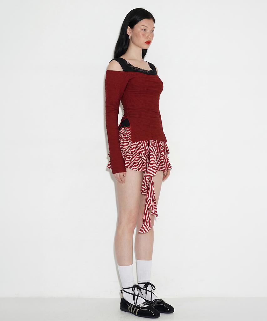 SETSETSET Cascade Ruffle Tiered Shorts