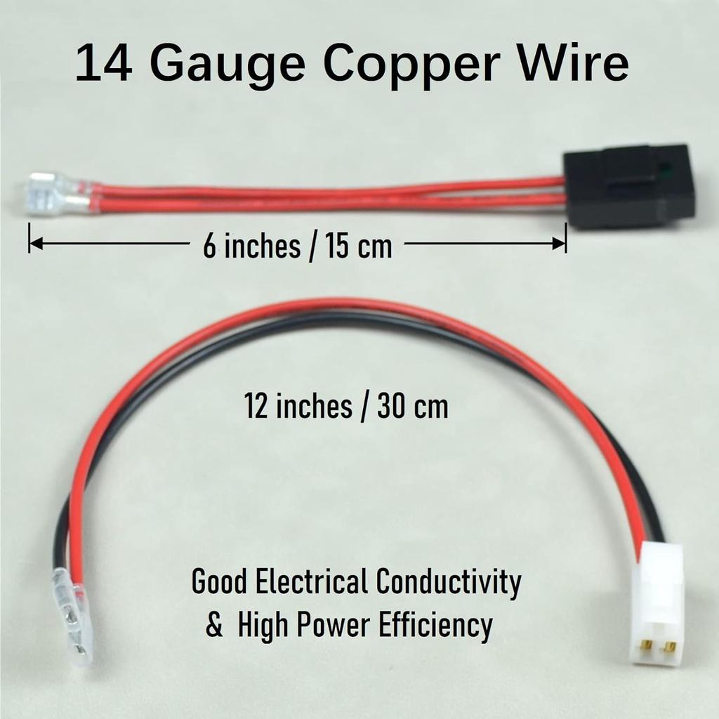 Battery Wire Harness Kit fit for Razor PR200 MX350 MX400 Pocket Mod, PR200 v27+, MX350 V33+, MX400 V33+ - 3 Holes Plug