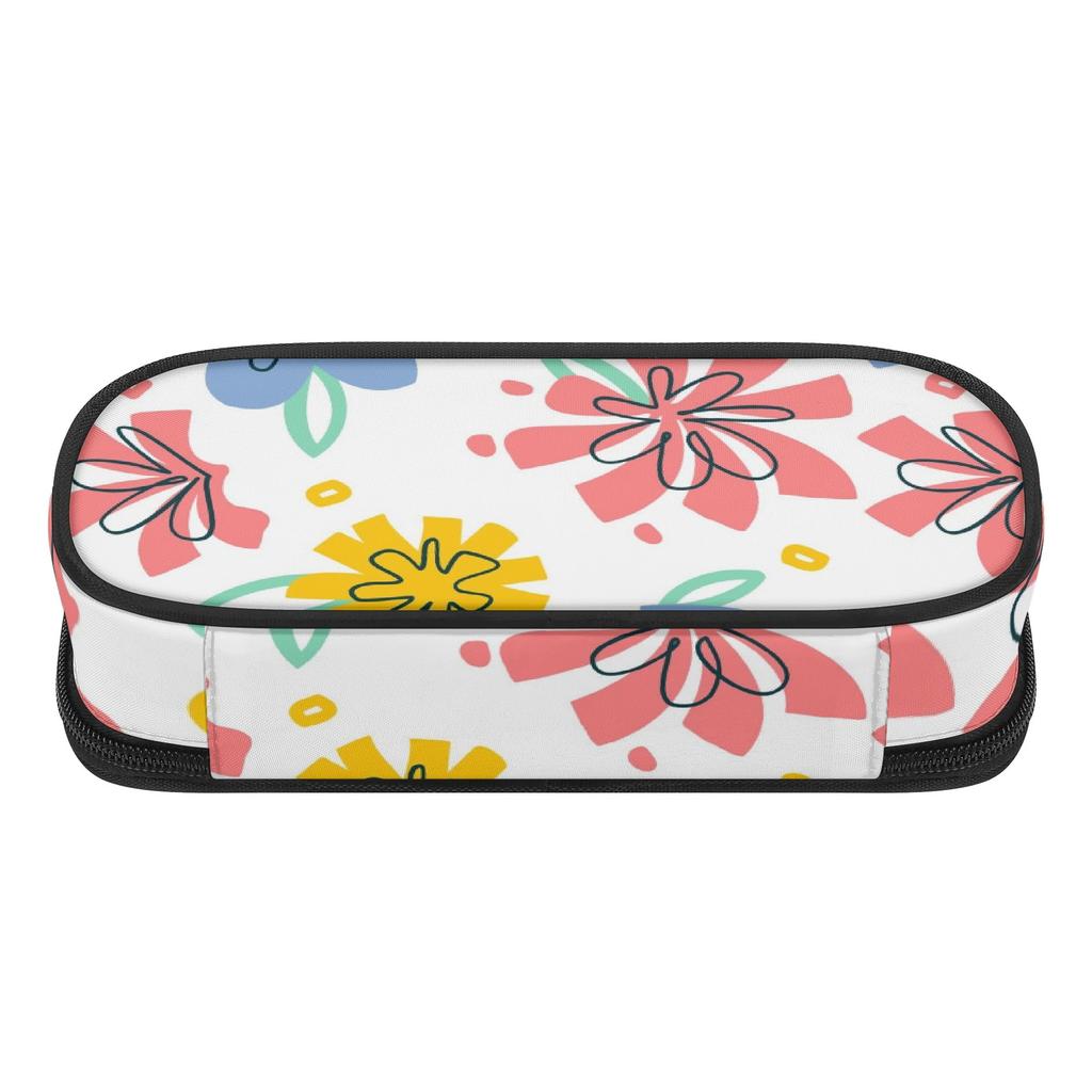 Pen Case Multi Compartment 300D Polyester Zipper Closure with Pen Slot Board Mesh Pocket and Large Storage Section for Boys Girls