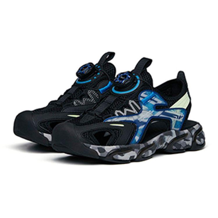 Anta Дышащие сандалии с закрытым носком детская обувь черный серый синий 312226935-1