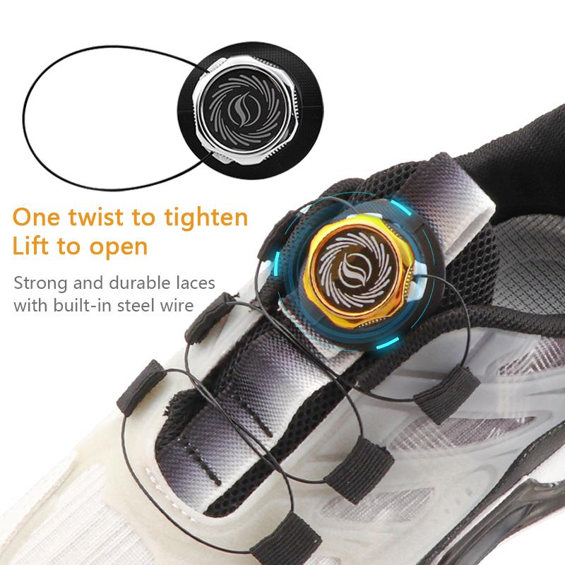 1Pair New Swivel Buckle Laces Without Ties Sneakers Boots Automatic Shoelaces Adults Kids No Tie Shoe Laces Shoes Accessories