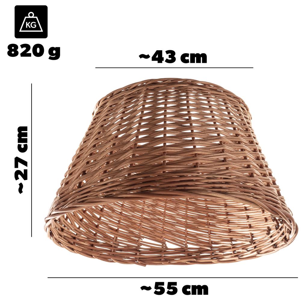 Osłona Na Stojak Pod Choinkę Wiklinowa 55 cm Osłonka Kosz Stojaka Naturalny