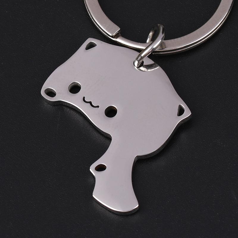 1 пара мультяшных котов, брелок для ключей, пара влюбленных из нержавеющей стали, симпатичный кулон, брелок для ключей, подарочные украшения