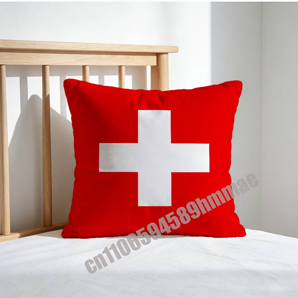 For Swiss Switzerland Throw Pillow Case Sham 30X30Cm 45X45Cm 50X50Cm Square Office Cushion Cover