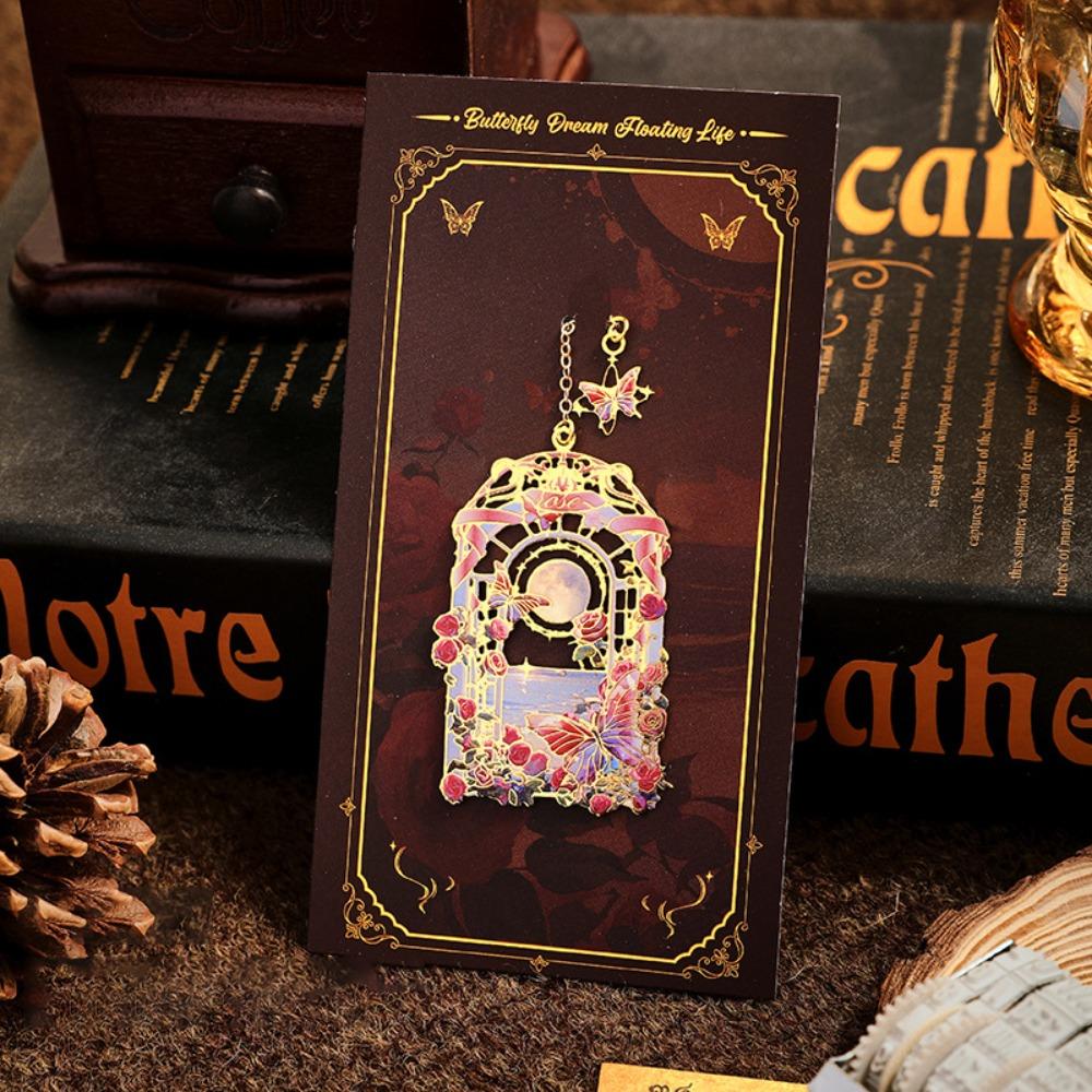 with Chain Bookmark Metal Book Pages Mark Tool Portable Book Clip Students Teachers