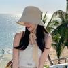 Women's Spring Summer Wide Brim Sun Hat With Ribbon Uv Protection Fishing Hat