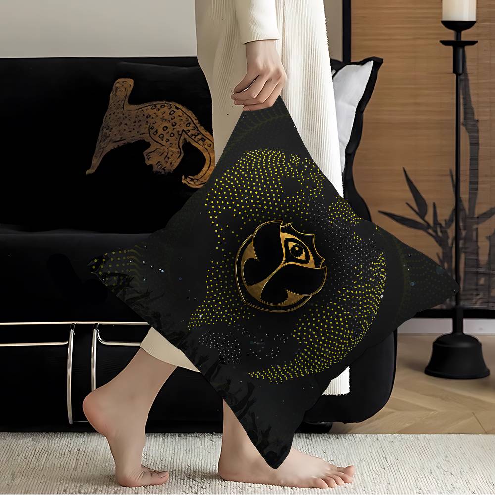 TTomorrowlands Music Logo Pillow Cushion Cover Pillowcase Living Room Sofa Home Decor Customized
