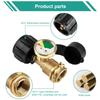 Propane Tank Gauge Level Indicator Precise Gas Pressure Meter Propane Adapter Gauge Brass Propane Gas Gauge for RV Camper Heater