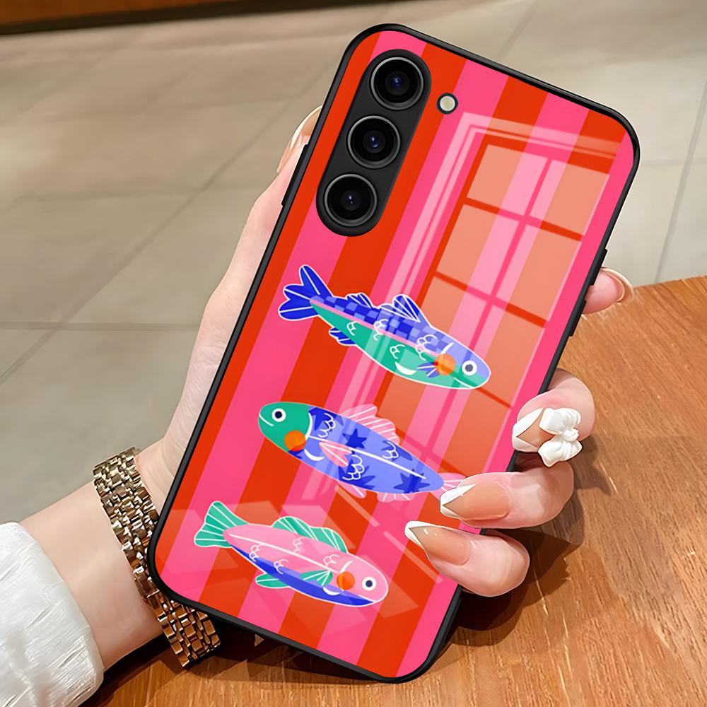 Fish Funny Sardines Phone Case For Samsung S26 S25 Edge Ultra S23 S22 S21 S20 Ultra Plus S24 Fe A54 A53 A25 Glass Cover