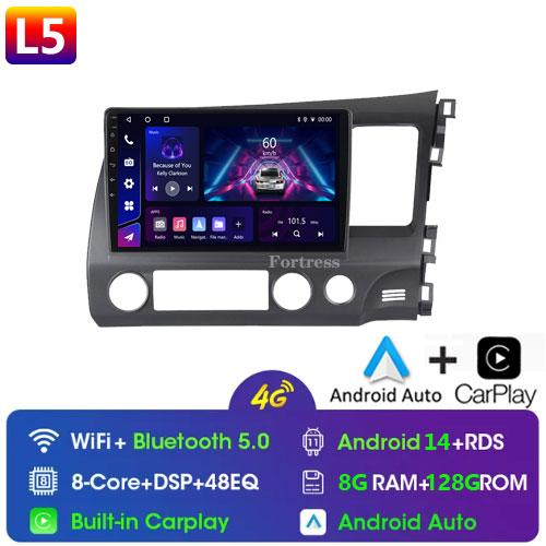 Android Car Radio Multimedia для Honda Civic RHD 2005 - 2012 Мультимедийный проигрыватель 2 Din Правый руль Навигация GPS Carplay DVD