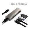 Ноутбук Настольный ПК Концентратор USB 3.1 Gen2 Hub 6 в 1 Мульти-разветвитель Адаптер USB Type C Док-станция для TF-карты 10GbpsAA