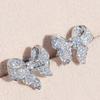Fashion Women Cute Korean Bowknot Zircon Stone Stud Earrings