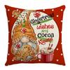 New Style Pillow Case Christmas Letter Decoration Gingerbread Man Print Linen Sofa Bedside Pillow Case