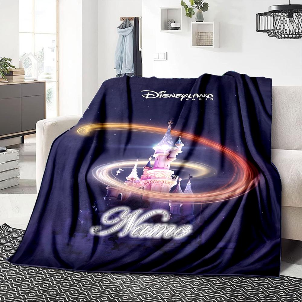 Custom Name "Castle Lights Night Sky" blanket for Couch & Bed, Plush Cozy Fuzzy Blanket Super Soft & Warm Blankets for Fall and Winter. 0908421