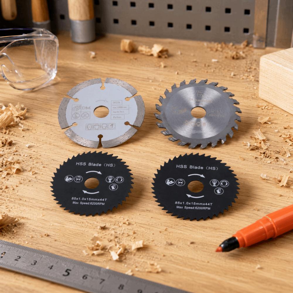 4pcs 3-3/8 Inch Diameter Mini Circular Saw Blade Circular Saw Blade Set  For Tile Grout Concrete