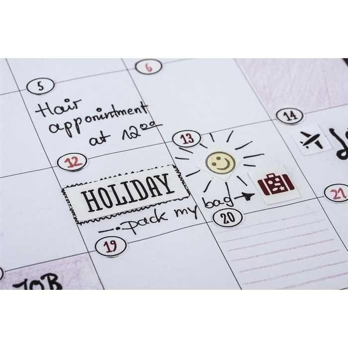 Calendar Stickers 4 Sheets - Symbols &; Notes