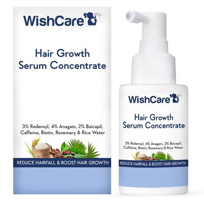WishCare Концентрированная сыворотка для роста волос 30 мл для мужчин и женщин с Redensyl, Anagain, Baicapil, кофеином, биотином