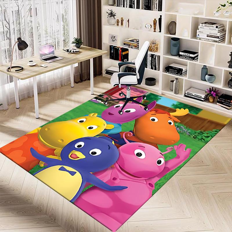 Colorful Cartoon Animal Friends Carpet For Playroom Bedroom Living Room Sofa Home Decor Kids Game Area Rug Nonslip Floor Mat
