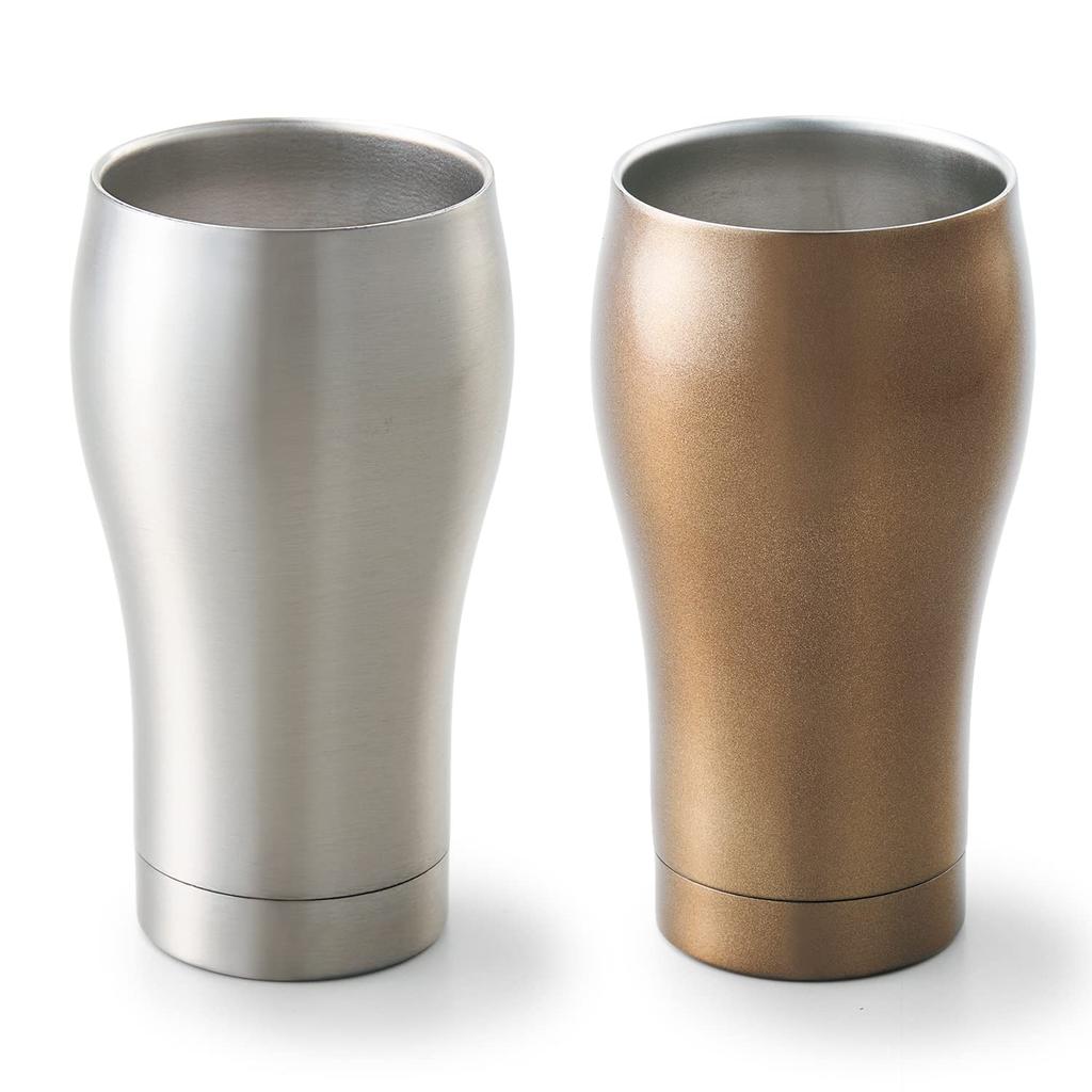 Pair Tumbler Cup Thermal Insulation Stainless Steel Beer Cup Vacuum Double Layer Insulation 350ml Birthday Gift Set [Dolce Duo] (Boxed) AM-1686