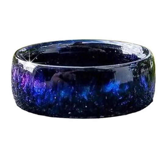 Женское кольцо из красочной акриловой смолы, привлекательное романтическое небесное женское кольцо для клуба