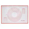 Silicone Baking Mat Reusable Counter Roll Mat Dough Rolling Pastry Mat with Measurement for Pie Crust Pizza CookiesRed