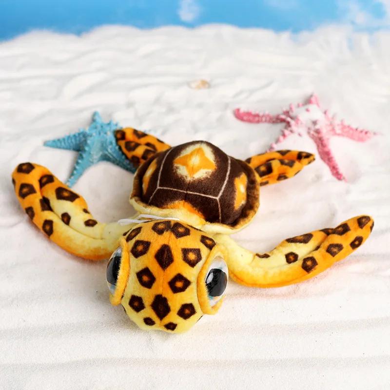 Simulation Tortoise Plush Toys Pendant Sea Turtle Soft Cute Keychain Animal Doll Stuffed Keyring Car Bag Pendant Children Gift