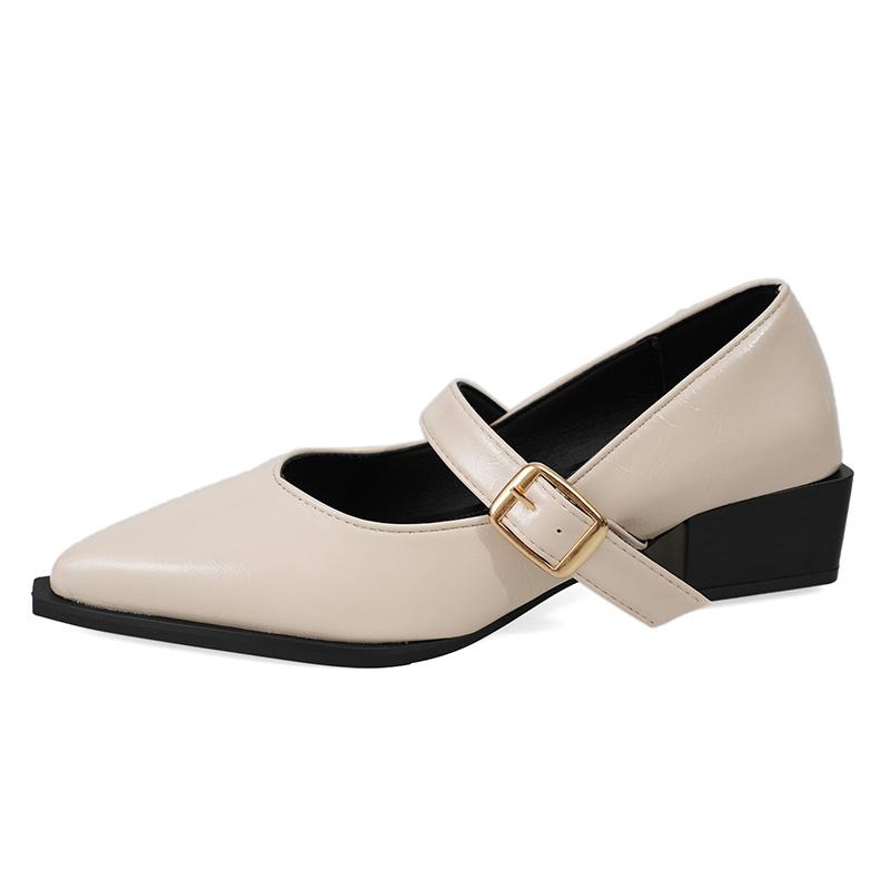 Fashion 2024 Hot Sale Ladies Shoes Buckle Strap Women's High Heels Fashion Shallow Dress Pumps Women Sexy Pointed Toe Solid Heels Women