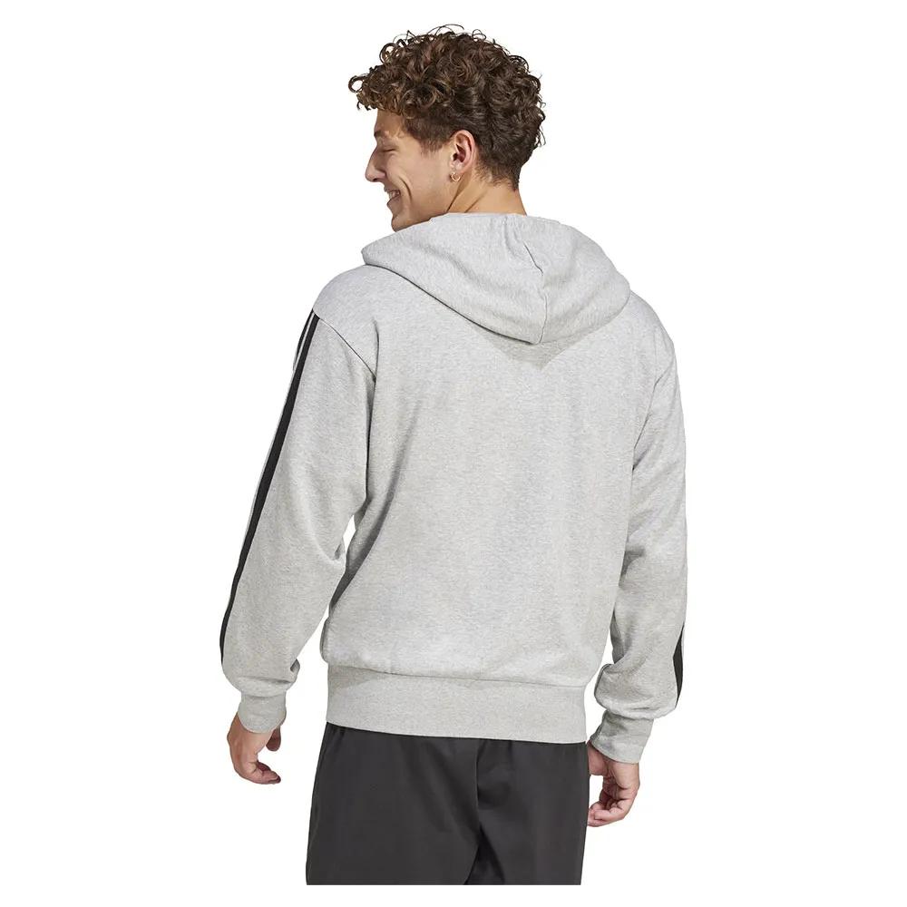 Adidas Essentials 3-Stripes Hoodie Full Zip Grey