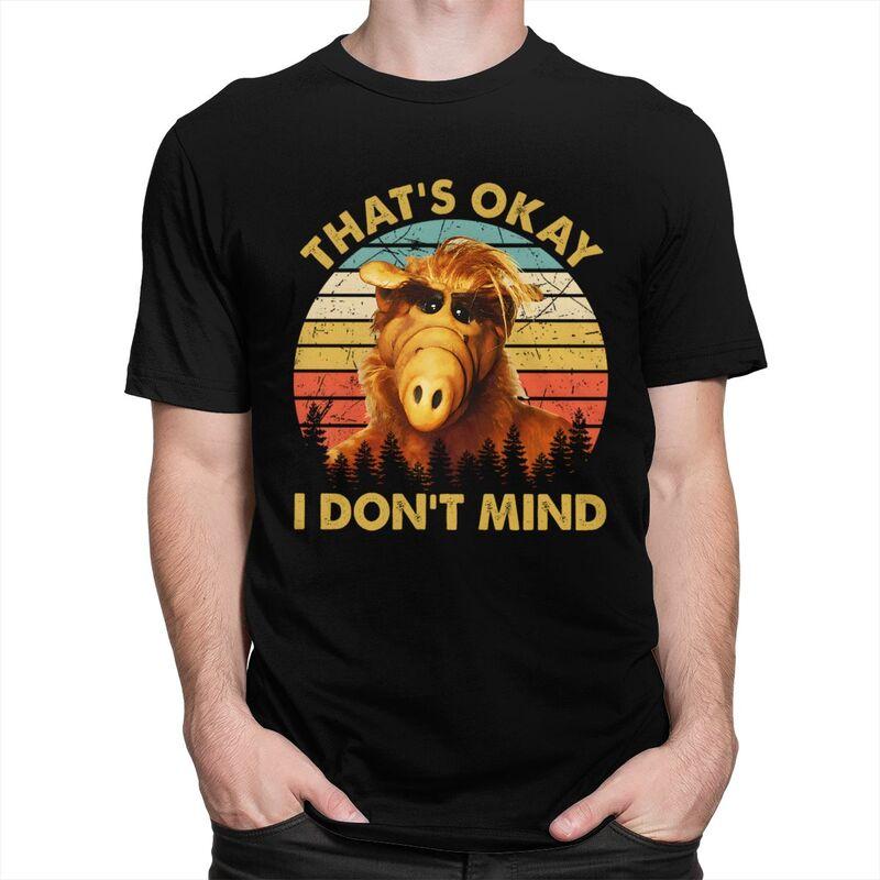 Мужская футболка Alf Thats Okay I Dont Mind, 100% хлопок, повседневная, с изображением инопланетной формы жизни, модные футболки
