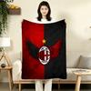 1PC Ac Milan Patterned Flannel Blanket Suitable For All Seasons For Home Decor Warmth And Comfort Gifts Holiday Present