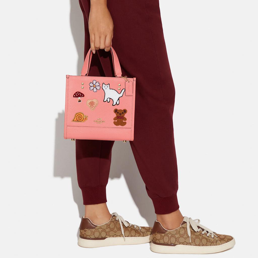 New COACH Dempsey Cow Leather Tote Bag Shopping Bag Shoulder Bag Crossbody Bag Handbag Small Size Women's Candy Pink CC421-IMS5K