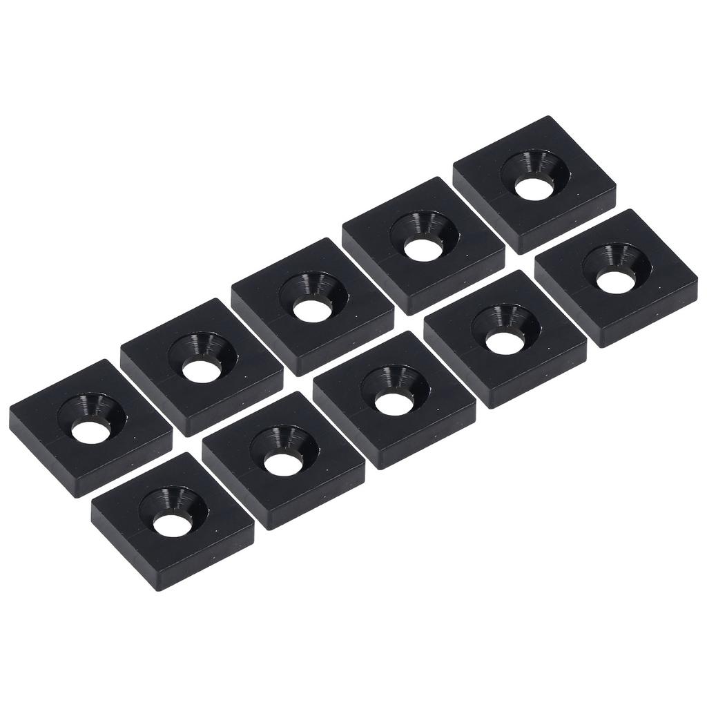 10 шт. профильные торцевые заглушки из алюминиевого сплава с одним отверстием для промышленного оборудования с ЧПУ, черные