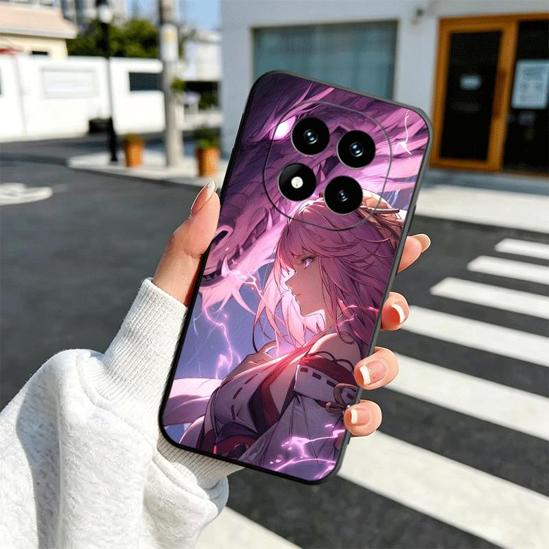 Мягкий чехол для телефона Genshin Impact Яэ Мико для Xiaomi Redmi Note 12 13 14 15 Pro Plus 11 12S 11S 11T 10 4G Черная задняя крышка