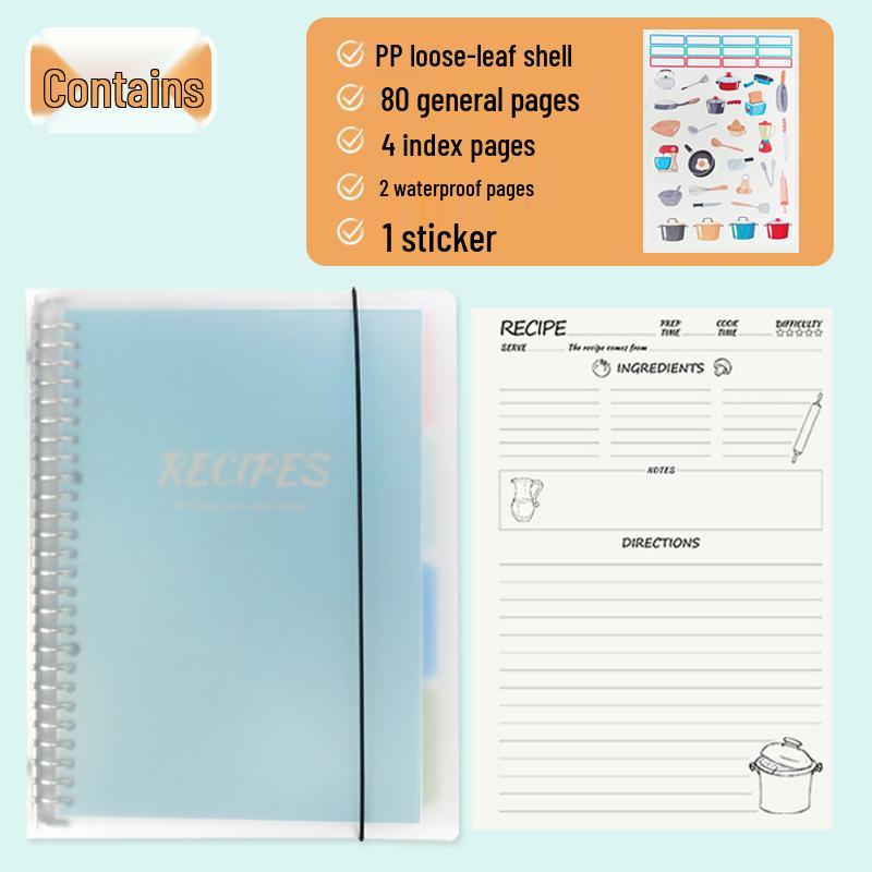 "DIY Family Recipe Journal: Cross-Border Loose-Leaf Cookbook"