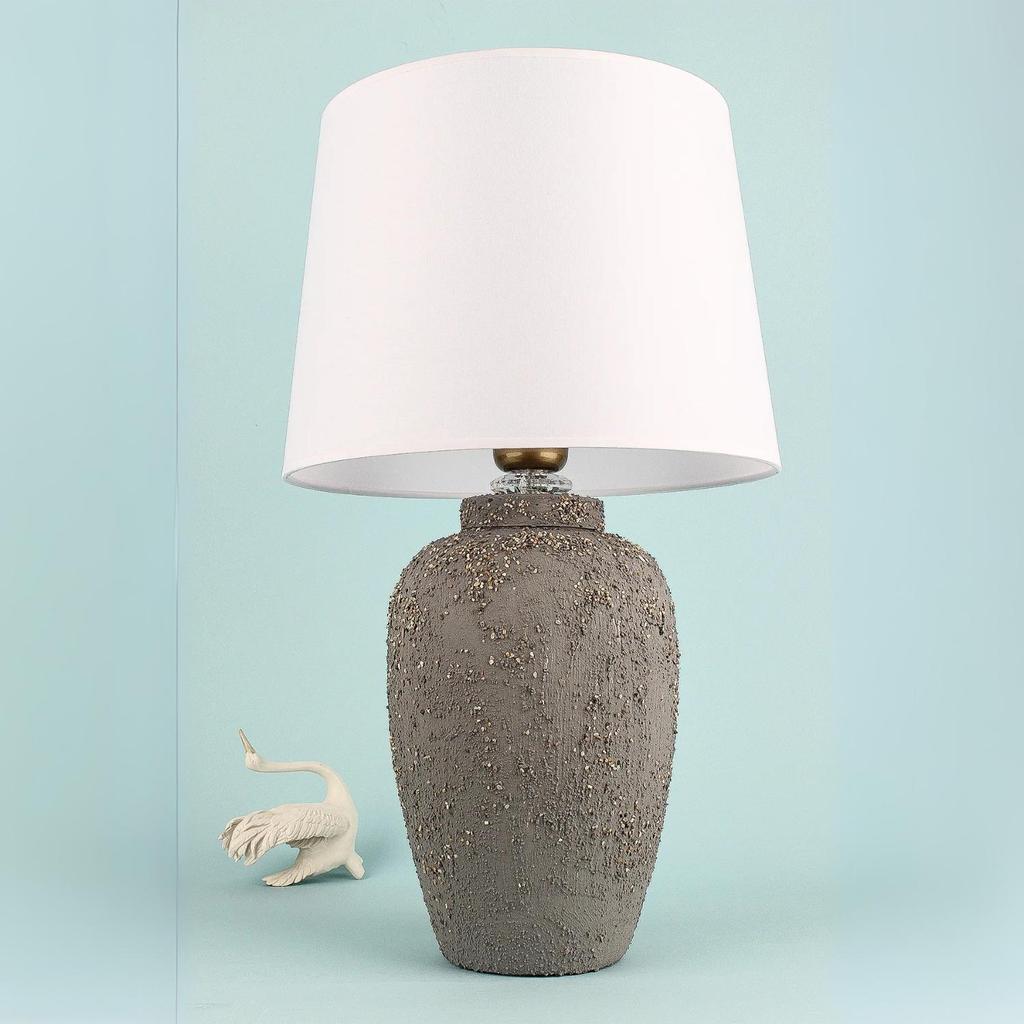 Jouer Handmade Seramik Abajur Gri Beyaz