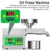 820W Electric Oil Press Machine Cold Hot Pressing Modes Stainless Steel Seed Oil Maker 40-240 Celsius