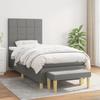3137110 vidaXL Divan Bed with Mattress Dark Grey 80x200 Cm Fabric