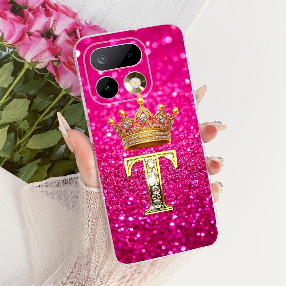 Для Realme 16 Pro+ 16Pro Модный чехол для телефона с буквой и короной Для Realme 16 Pro Plus 5G Мягкие силиконовые TPU чехлы