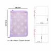 Lace Heart Decoration Ring Binder Album Glitter Cover Sewn Zipper Closure Zipper Binder Notebook A5 Size Photo Collection Book