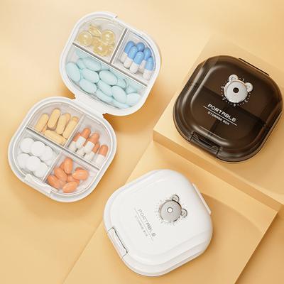 Портативный двухслойный органайзер для лекарств с несколькими отделениями, компактный органайзер для таблеток