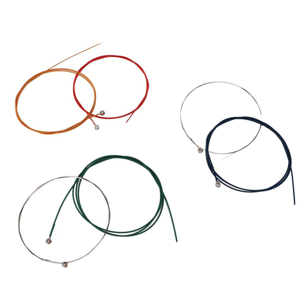 6 шт. Струны для гитары из медно-цинкового сплава, устойчивые к ржавчине, легкие в игре, разноцветные, профессиональные струны для акустической гитары