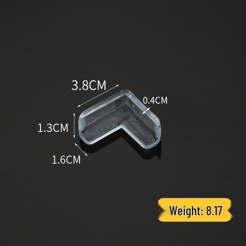 Transparent Children's Table Corner Protector - Thickened, Right Angle, Soft Anti-Collision Cover for Household Safety