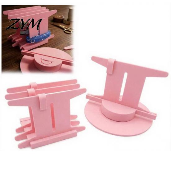 Sewing Accessory 3D Printed Quilt Binding Holder, Tangle-Free Fabric Ribbon Dispenser, Hemming Strip Dispenser Spool System with Base & Spinner,