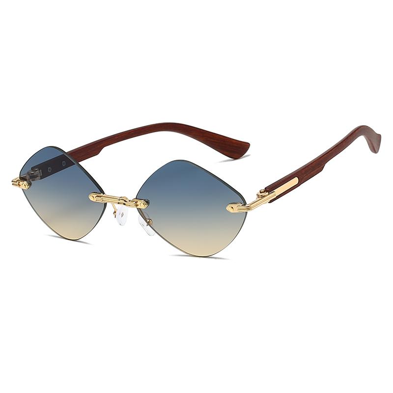 Модные безободковые солнцезащитные очки женские роскошные винтажные брендовые солнцезащитные очки ретро тренд бриллиантовые женские очки солнцезащитные очки для мужчин