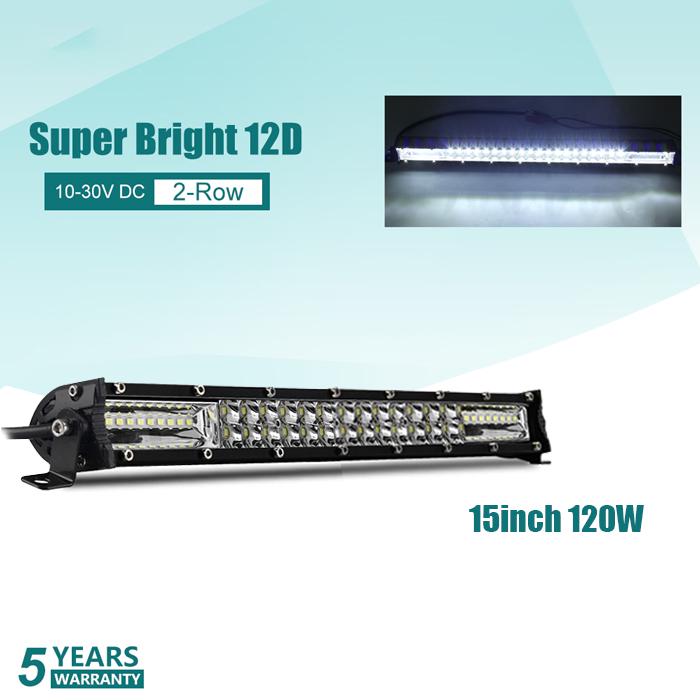 8 '' 15 '' 20-дюймовая светодиодная автомобильная световая балка 12 В 24 В Светодиодная балка Комбинированная прожекторная прожекторная фара для авто рабочего света Бар для грузовиков Трактор Off Road 4x4