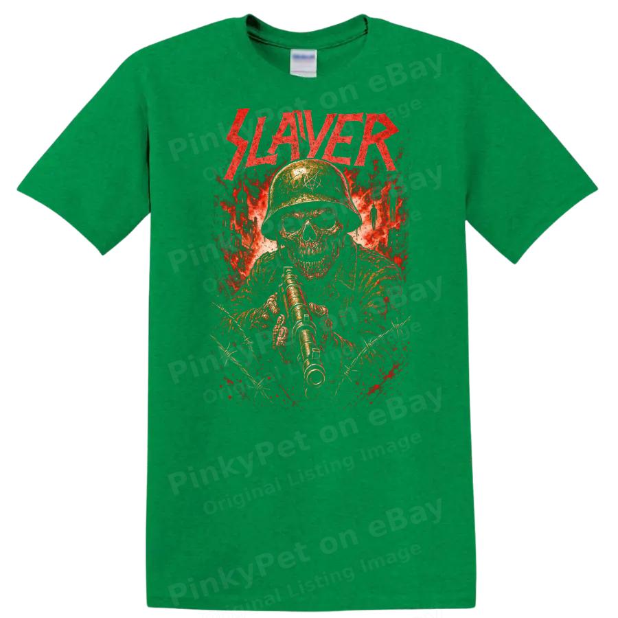 Skull Soldier T Shirt Retro Rock Heavy Metal Art Graphic Tee