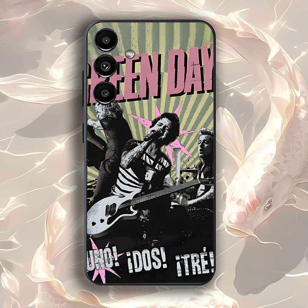 BAND G-Green Day Phone Case Silicone Soft For Samsung Galaxy A73,31,32,72,41,53,52,71,22,5G,Note,J7,8,9