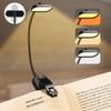 Светодиодная книга-лампа USB-перезаряжаемая лампа для чтения 3 уровня теплого, холодного белого, дневного света Портативная гибкая с легким зажимом Ночная лампа для чтения